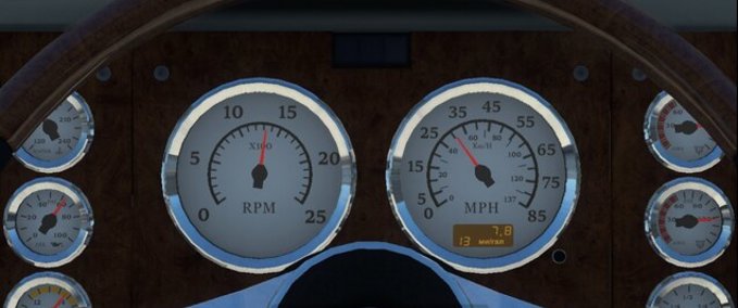 Trucks International 9900i Improved Dashboard  American Truck Simulator mod