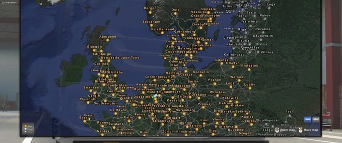 Mods Große Hintergrundkarte - 1.43/1.44 Eurotruck Simulator mod