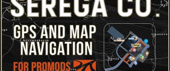 Mods GPS and Map Navigation Mod for ProMods  Eurotruck Simulator mod