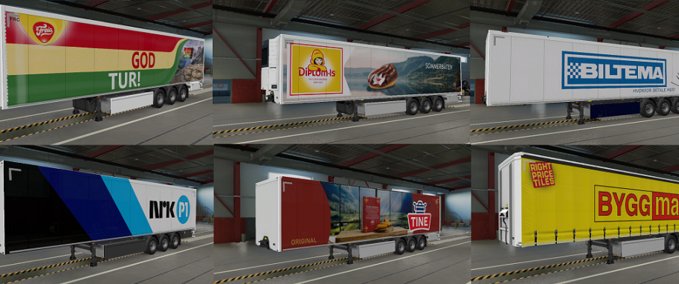 Trailer Norwegisches Trailer Skin Pack  Eurotruck Simulator mod