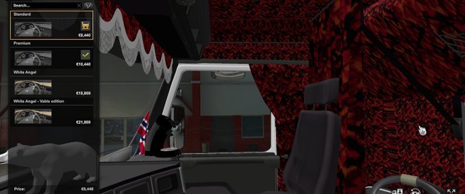 Interieurs Scania 143M Red Plush Interior + Exterior Eurotruck Simulator mod