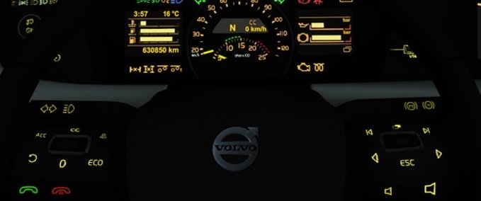Trucks Volvo FH Gold Dashboard  Eurotruck Simulator mod