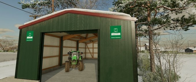 Platzierbare Objekte Kleine Hörmann Garage Inkl. Warenlager Landwirtschafts Simulator mod