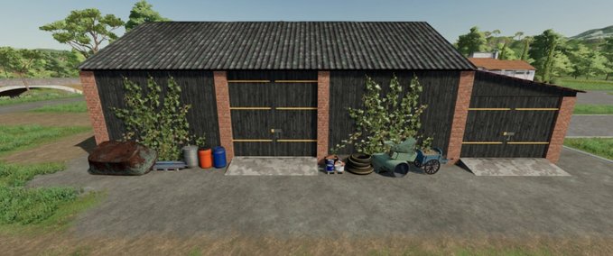 Platzierbare Objekte Scheune mit Garage Landwirtschafts Simulator mod