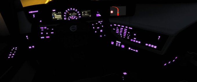 Trucks VOLVO FH16 2012 DASHBOARD [PURPLE] - 1.44 Eurotruck Simulator mod