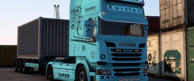 Mods Scania FreD Kersten Transporte Skin Eurotruck Simulator mod