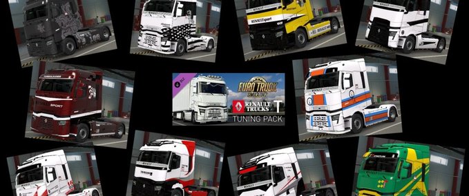 Trucks RENAULT T SKINS [NEW TUNING PACK DLC] - 1.44 Eurotruck Simulator mod