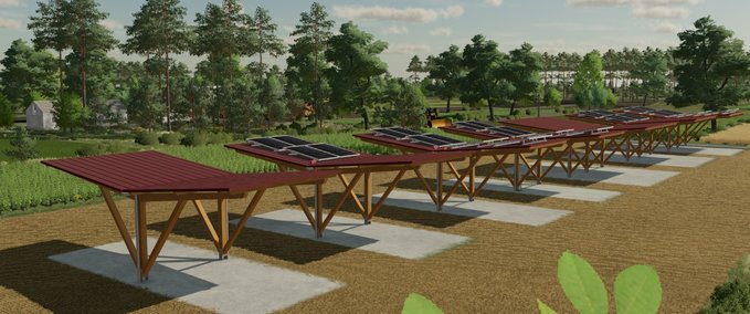Platzierbare Objekte Unterstände mit optionalen Solarsystemen Landwirtschafts Simulator mod