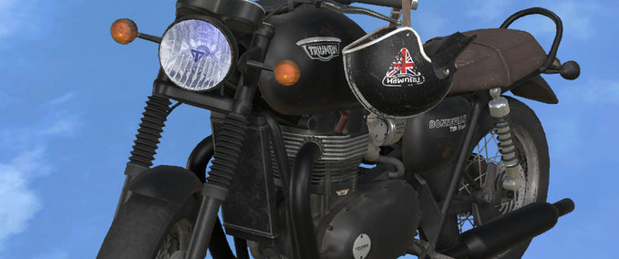 Klassisches Motorrad Triumph Bonneville T120 schwarz Mod Image