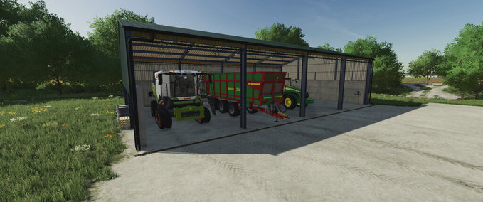 Platzierbare Objekte Englischer Stil Fahrzeug Scheune Set Landwirtschafts Simulator mod