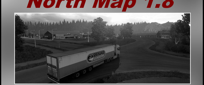 Maps North Map Eurotruck Simulator mod