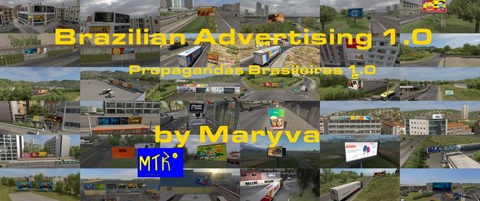 Mods Brazilian Advertising v1.0 - 1.44 Eurotruck Simulator mod