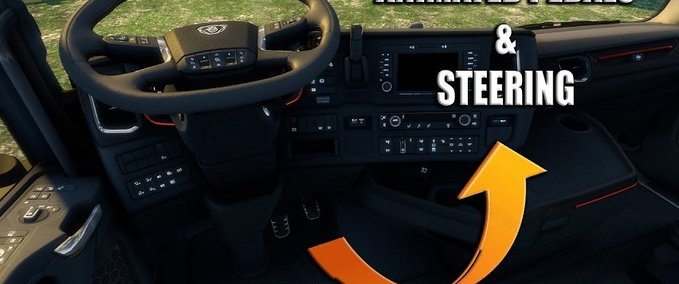 Trucks Animierte Lenkräder und Pedale - 1.44 Eurotruck Simulator mod