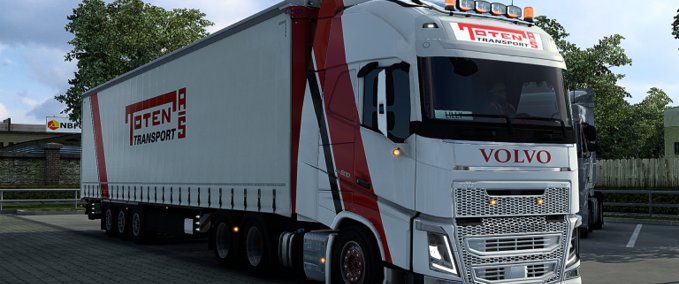 Mods Volvo FH Toten Transport Skin Eurotruck Simulator mod