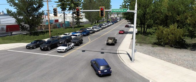 Mods Realistische Verkehrsintensität - 1.44 American Truck Simulator mod