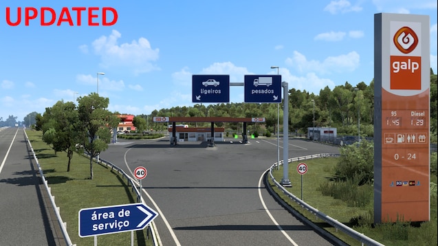 Realistic European petrol stations