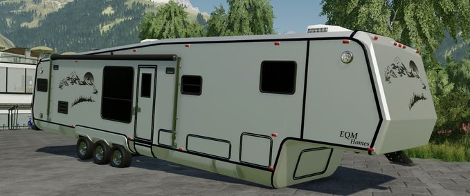 Sonstige Anhänger Custom 5th wheel Camper Landwirtschafts Simulator mod