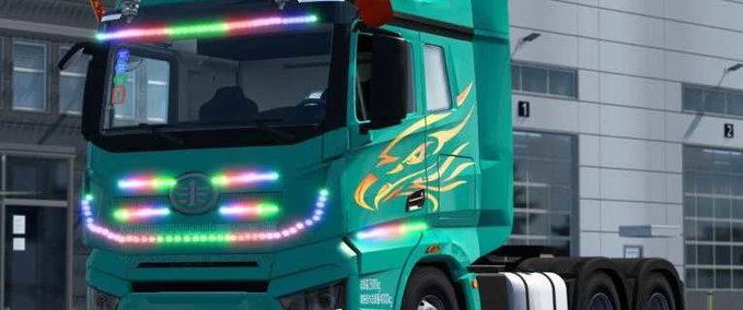 Trucks FAW J7 (Flowing watercolor lights) - 1.44 Eurotruck Simulator mod