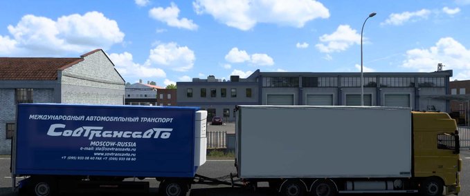 Trucks DAF 95XF - 1.44 & Anhänger - 1.45 Eurotruck Simulator mod