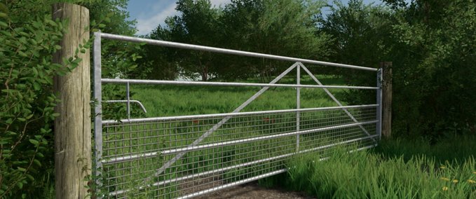 Platzierbare Objekte Verzinktes Metall-Feldtor-Paket (vorgefertigt) Landwirtschafts Simulator mod