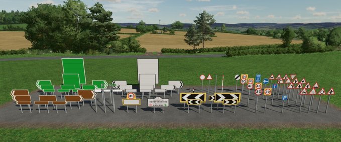 Objekte UK Road Sign Pack (vorgefertigt) Landwirtschafts Simulator mod
