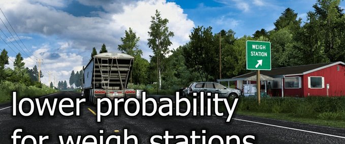 Mods Lower Probability for Weigh Stations  American Truck Simulator mod