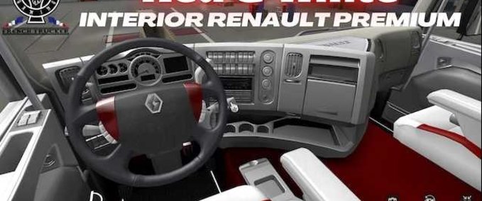 Trucks Renault Premium R&W Interior+Dashboard Eurotruck Simulator mod