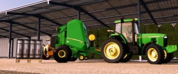 Pressen John Deere 560M mit Net Wrap Addon Landwirtschafts Simulator mod