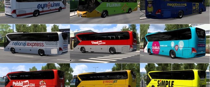Mods AI Traffic Bus Skins - 1.44 Eurotruck Simulator mod