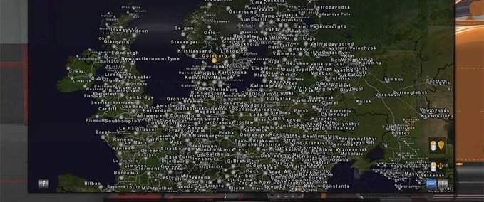 Maps Promods Addon: Background Black Borders - 1.44 Eurotruck Simulator mod