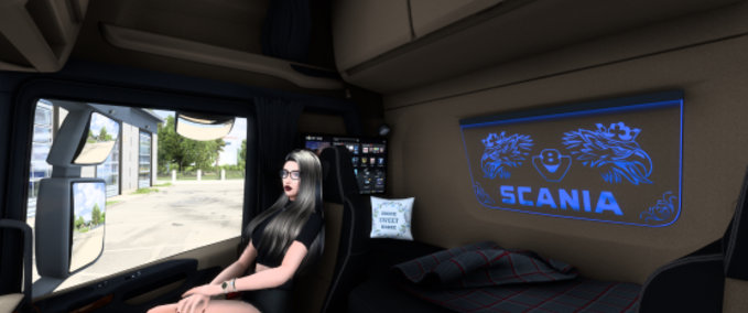 Trucks Scania S/R Eugene Schwarz - Beiges Interieur 1.44/1.45 Eurotruck Simulator mod