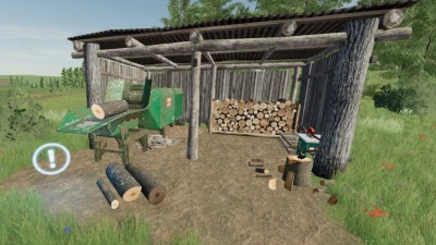 Holzstapel mit altem Jenz HE 700 StA - Thumbnail 1