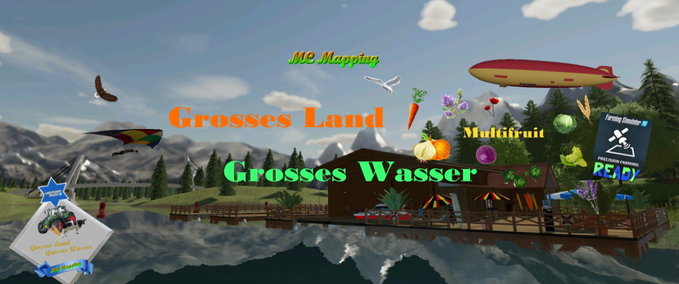 LS22 Wide land Big water Mod Image