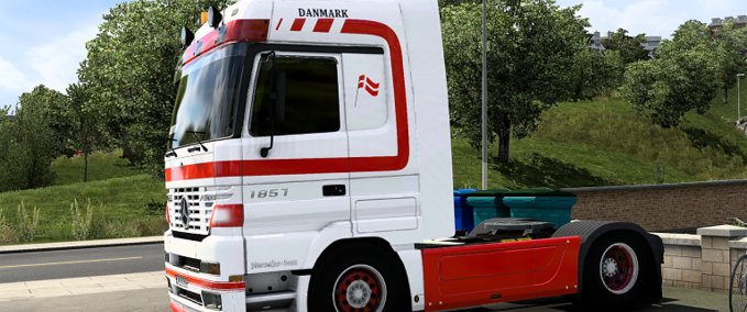 Mods Mercedes Actros MP1 Hedmark Truck Sale Danmark Skin Eurotruck Simulator mod