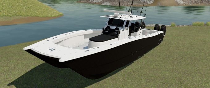 Sonstige Fahrzeuge Freeman Boot mit Anhänger Landwirtschafts Simulator mod