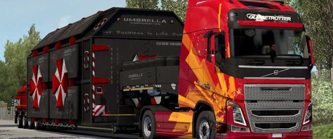 Trailer UMBRELLA CARGO - 1.45 Eurotruck Simulator mod