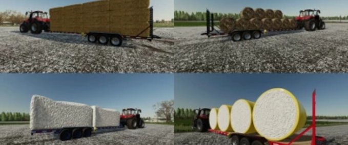 Sonstige Anhänger 30' Flachbett Autoloading Trailer Pack Landwirtschafts Simulator mod