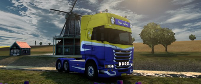 Mods Scania RJL Hotze Adema Skin Eurotruck Simulator mod