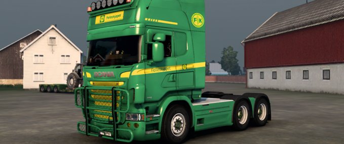 Mods Scania RJL Felleskjøpet Skin Eurotruck Simulator mod
