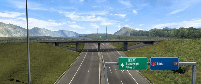 Maps Romania Advanced Freeway Map - 1.45 Eurotruck Simulator mod