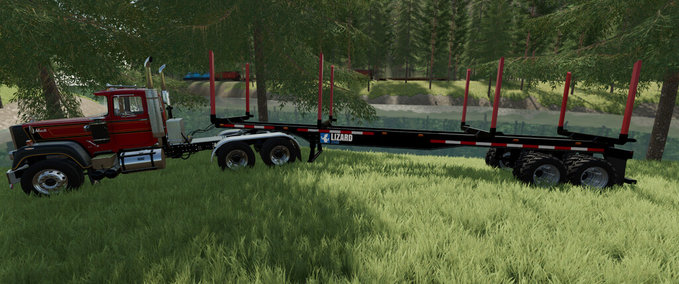 Sonstige Anhänger Lizard LT699 Sattelschlepper Log Trailer Landwirtschafts Simulator mod