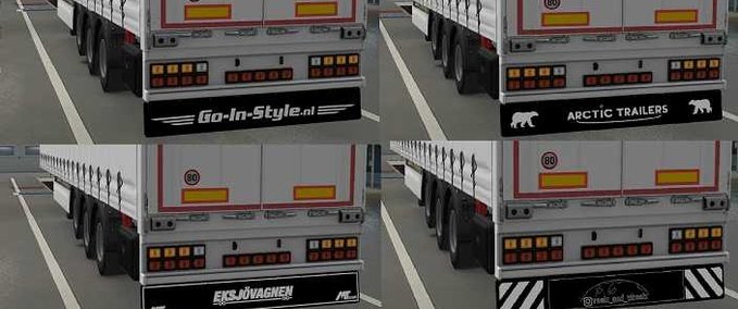 Trailer SCS Anhänger Schmutzfängerpaket - 1.45 Eurotruck Simulator mod