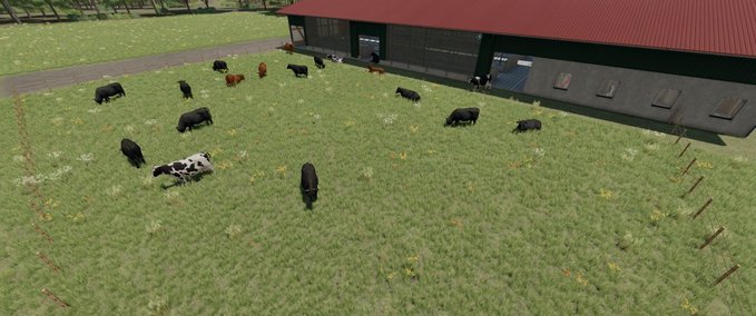 Platzierbare Objekte Stable pack with increased capacity of straw and fodder animals Landwirtschafts Simulator mod