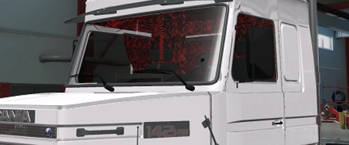 Mods Scania 2 series Red Plush Interior  Eurotruck Simulator mod