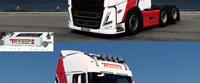 Mods Volvo FH5 Toten Transport Skin Eurotruck Simulator mod