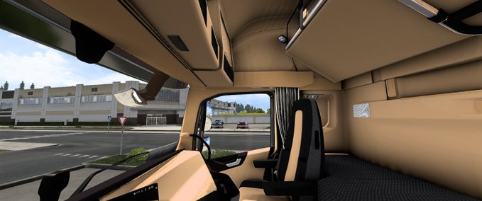 Interieurs Volvo FH5 Beige Interior + Exterior Eurotruck Simulator mod