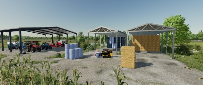 Platzierbare Objekte Objektlager Stahlunterstände Landwirtschafts Simulator mod