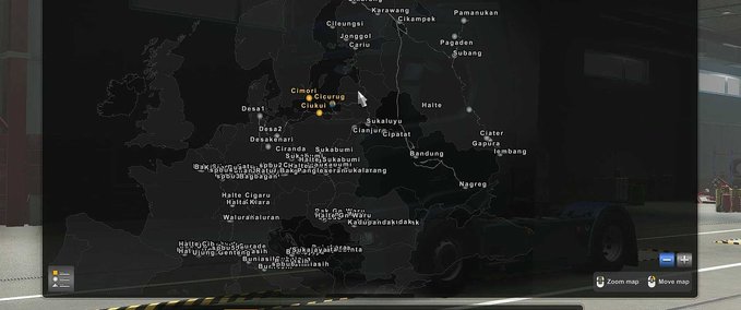 Maps NEW INDONESIA MAP COMBO MDEI – ICRF – JAWABARAT & TANGKUBAN PERAHU [1.41 - 1.45] Eurotruck Simulator mod