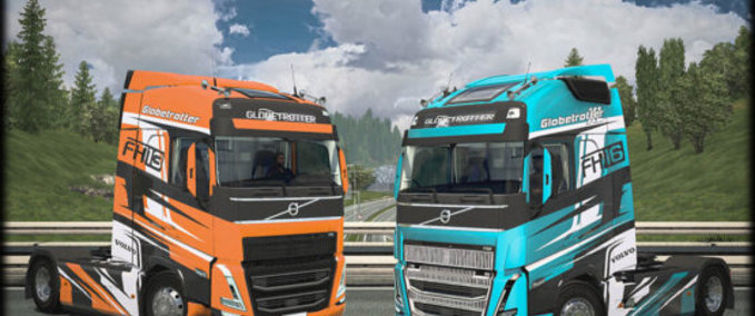 Trucks VOLVO FH5 FH13 FH16 4K 8K MULTICOLOR SkinPack Eurotruck Simulator mod