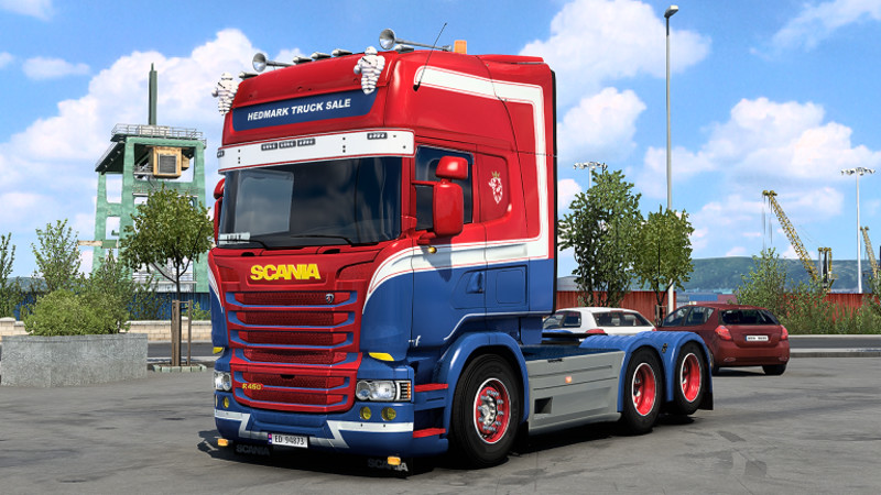 Ets Scania Rjl Ex Hanstholm Container Transport Skin Pack V Scania Skins Mod F R